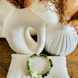 Bracelet croix vert