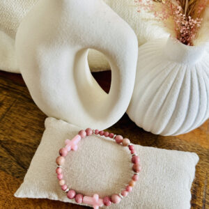 Bracelet croix rose