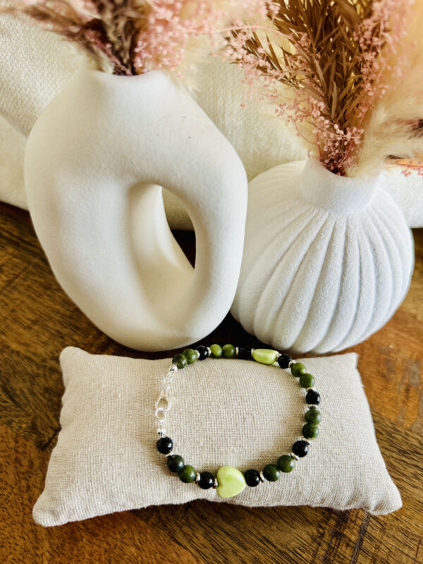 Bracelet coeur vert