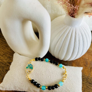 Bracelet breloque poisson turquoise