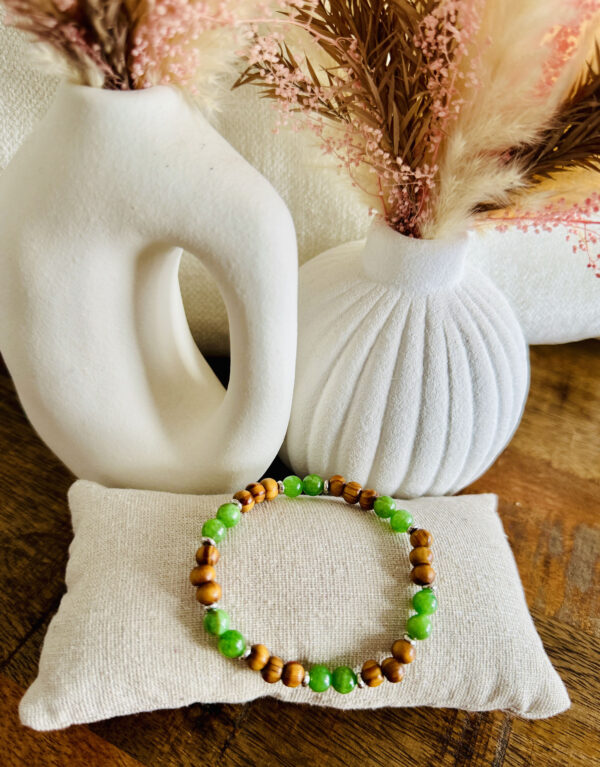 Bracelet bois & vert
