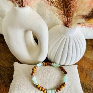 Bracelet bois & turquoise